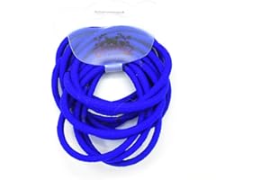 PrettyBoutique Set of 12 3mm Girls Toddlers Endless Snag Free Hair Elastics Bobbles Bands Ponios (Royal Blue)