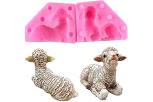 TOSSPER Ovejas 3d Jabón De Silicona Molde De La Arcilla Del Polímero Moldes Pasta De Azúcar Que Decorarting Herramientas De De Chocolate Bandeja De Horno Gumpaste