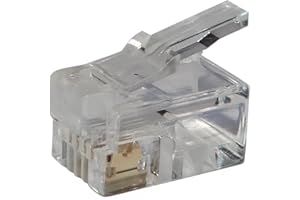 AERZETIX: 100 x Conectores Enchufe RJ9 4 Pines 4p4c