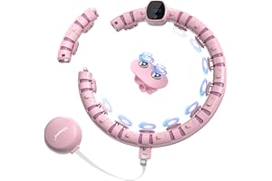 TIPTOP HOME Hula Hoop Reifen Erwachsene, Hula Hoop mit Gewicht Kugel, Fitnessreifen mit 27 Abnehmbaren Gliedern, Verstellbarer Smart Hula Hoop bis zu 160 cm, HoolaHoop zum Abnehmen mit Zählwerk und Ball