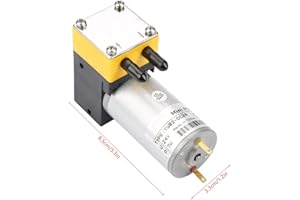 HILITAND Miniatur-Membranpumpe Vakuumpumpe für Luft/Flüssigkeit 24V 0.4-1L / min