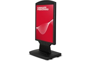 CASHDISPLAY - Caballete Publicitario Exterior Dortmund | Expositor Doble Cara Tamaño A1 con Base Rellenable y Ruedas | Soporte para Carteles Resistente al Viento y Agua | Con Protector UV