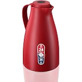 Leifheit Harmonic Termos 1 Litre Kırmızı | &Ccedil;ift duvarlı, 24 saat sıcak ve 36 saat soğuk, aroma basın&ccedil;lı kapak, sızdırmaz vida