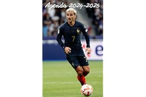Agenda scolaire 2024 2025 pour garçon, fille, collège, lycée, étudiant. Format 12,7x20,32cm. Couverture Griezmann.