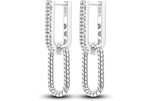 NARMO 925 boucles d'oreilles en argent sterling cerceau en U avec zircone cubique multicolore cerceau hypoallergénique avec boucles d'oreilles Femmes bijoux cadeau