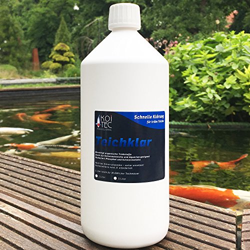 Teichklar für kristallklares Wasser gegen Schwebealgen im trüben grünen Teich – Klares Wasser im Aquarium Koiteich Schwimmteich und Gartenteich durch Teichklärer – Teichreinigung Teichpflege Wasserklärer Teichreiniger - 3