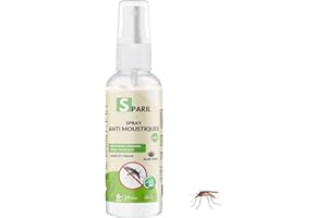 SPARIL Spray Anti Moustique Tropical 100 Ml Repulsif À Base De Deet Et D’aloe Vera Protection 12h | Produit Contre Les Piqures De Moustiques Pour Bebe Enfant | Solution Anti Moustique Exterieur Interieur