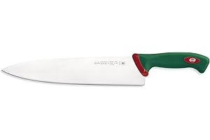 Sanelli Premana Professional Coltello Cucina, Acciaio Inossidabile, Verde/Rosso, 30 cm