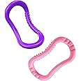 AGARO YR1421, Yoga Ring, 2 Piece, Great for Yoga, Mobility, Pilates, Stretch & Support, Magic Circle, Fascia Massage, Training Ring for Back and Leg Support for Home & Gym Workout, Purple & Pink