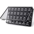 Lifewit Monthly Pill Organiser, 28 Day Pill Box, 4 Weeks One Month Pill Cases, Large Compartments Medicine Organiser for Vitamins, Fish Oils, Supplements, 1 Pack
