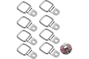 Jecdfs 8pcs Anelli di Fissaggio a D,D Anelli di Fissaggio Anelli di Ancoraggio Ganci Ad Anello,Portata Fino a 200 kg,per Furgoni, Anello A D Furgone,Kayak, Fuoristrada,rimorchi e Camion (D)