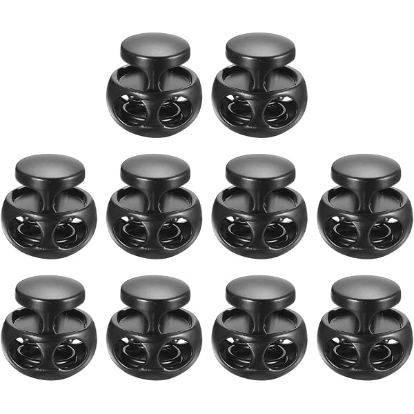 40 Stop Cordon - Bouchons Cordes Métal Ressort - Pour Vêtements, Sacs, Hamacs - 4 Couleurs