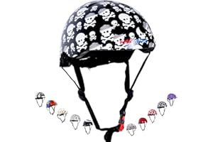 Kiddimoto Kids Bike Helmet, Kids Helmet for Boys and Girls Age 2-10, Lightweight Toddler Helmet for Skateboard, Bike, BMX, MTB, Scooter, Bicycle, Rollerblade and Skating.