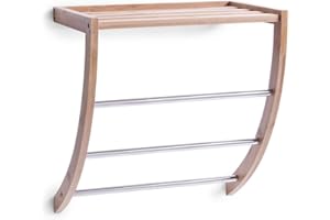 Zeller 13595 Mensola per Asciugamani 38x24x40 cm, in bambù e Cromo