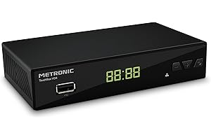 Metronic Décodeur Satellite Numérique TNT HD Touchbox HD4 / chaînes HD gratuites et l’Ensemble des chaînes étrangères gratuites/HDMI Démodulateur, Récepteur, Boitier, Tuner, Enregistreur TV - 441376