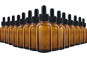 JeiYangYaa 30ml Dropper Bottle,Amber Glass Bottle,24pc*30ml Glass Dropper Essential Oil Bottle,Pipette Dropper Bottle For Chemistry Lab,Essential,Oils,Perfumes