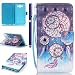 Produktbild FESELE Blau Lederhülle für [Samsung Galaxy J5 2016] Leder-Mappen-Karten-Slot-Abdeckung im Bookstyle mit Standfunktion, Samsung Galaxy J5 2016 Bunt Malerei Lanyard Strap Brieftasche Hülle Leder Tasche
