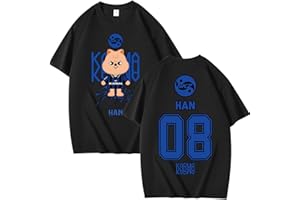 MAISLEY StrayKids T-Shirt Cotton Blouse Unisex SKZ Skzoo Tshirt Karma Bang Chan Chanbin Lee Know Hyunjin Han Felix Seungmin I.N Fans Round Neck Looser Short Sleeve Top