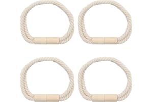 Scettar 4 Stück Magnetische Vorhang Raffhalter,kamelfarben Raffhalter für Vorhänge mit Magnet, Raffhalter für Gardinen Halterung Vorhang Halter Gardinenhalte Dekoration Gardinen zubehör