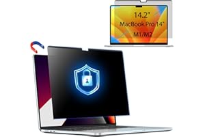 PYS Protezione Privacy per MacBook Pro 14 Pollici M1 M2 Pro Max Magnetica Protezione Privacy Filtro Anti Impronta Anti Luce Blu Rimovibile Facile Installazione