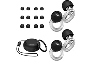 JUSTRVN Ear Plugs for Concert, 2 Pairs of Noise Reduction Earplugs 25dB-30dB with 8 Ear Tips&Carry case,Reusable Hearing Protection earplugs for Sleep,Social,Work,Focus&Noise Sensitivity