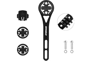 Quixotical Supporto GPS Integrato per Manubrio MTB, Compatibile con Garmin Edge, Wahoo Elemnt, Bryton, Cateye, Supporto Anteriore per Computer da Bici
