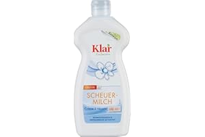 ‎KLAR ECOSENSITIVE Klar eco Sensitive Scheuermilch 500ml, ohne Duft, für Metalloberflächen, Glaskochfelder, Induktionsherde, vegan