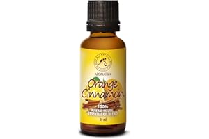 AROMATIKA TRUST THE POWER OF NATURE Fragrance Oil Blend 30ml - The Mix Natural Essential Cinnamon - Orange Oils - Best for Aromatherapy - Oil Burner - for Calming - Beauty - Relaxation - Glass Bottle