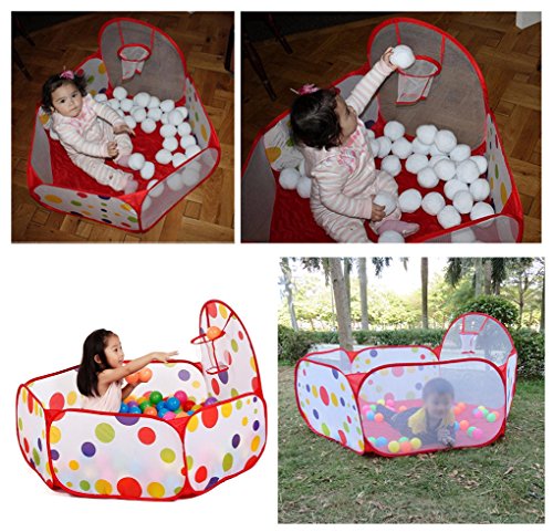 Baby Ball Pit Balls, SoulStore Kids Pop up Play House Tent Tunnel Pool Indoor and Outdoor Play Tent and Tunnel Easy Folding Cute Polka Dot 3 in 1 Play House Children's Playground with Zippered Storage Bag (basket ball pit) reviews Baby Ball Pit Balls, SoulStore Kids Pop up Play House Tent Tunnel Pool Indoor and Outdoor Play Tent and Tunnel Easy Folding Cute Polka Dot 3 in 1 Play House Children's Playground with Zippered Storage Bag (basket ball pit)