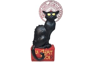 Le Chat Noir Black Cat Statue by Steinlen