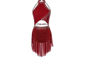 iiniim Donna Abito da Ballo Latino Americano Danza Vestito da Ballo Samba Rumba Jazz Salsa Tango ChaCha Abito da Spettacolo Dancewear