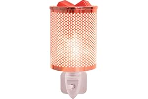 DOREPHINE Electric Wax Melt Burners Plug In, Metal Wax Melt Warmer For Scented Wax, Candle Oil Burner With 1 Spare Bulb, Essential Oils Burner for Home Decor,Gifts for Women (Rose Gold)…
