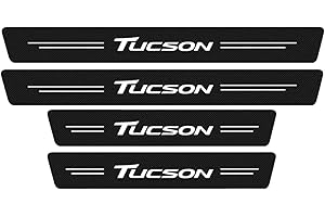 CWWHY 4 pièces en Fibre de Carbone Seuil de Porte Plaque de Seuil Accessoires de Voiture pour Hyun-dai Tucson JM TL NX4 2005-2020 2021