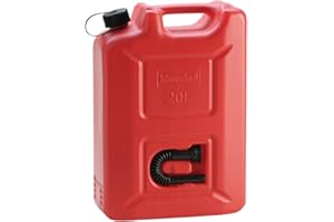 Hünersdorff 802060 Bidon de Carburant Profi 20l pour Essence, Diesel et Autres Produits Dangereux, Homologation Un, Made in Germany, Production certifiée TÜV, Rouge