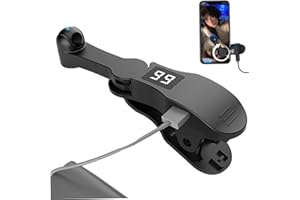 Hperu Clicker Auto pour Le téléphone, 1-99 Vitesses Tapon de téléphone réglable, 180 ° Rotation de Doigt simulé Cliquez sur écran, clicker de téléphone Silencieux avec Clip, Noir Automatique