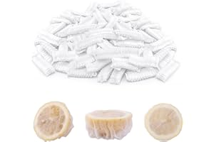 BOXOB 200 Piezas Bolsas para Rodajas de Limón, Envolturas Elásticas Red para Exprimir Jugo de Limón Paños Exprimidores para Extracción Sin Semillas, para Exprimir Limones o Limas Frescas (Blanco)