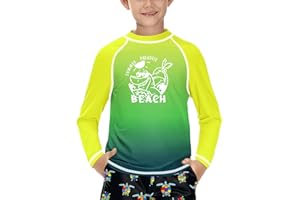 BesserBay Kinder UV Shirt Lange Ärmel Rashguard Schnelltrocknend UV Badeshirt für Jungen 110-160