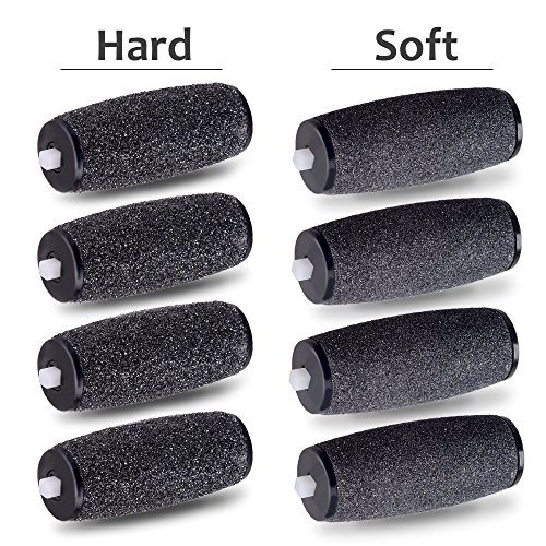 E-Cron® Ersatzroller für Scholl Velvet Smooth Diamond Express Pedi Hornhautentferner Mix (Hart & Weich) 8 Stk.