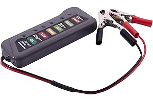 Dciustfhe 12 V Car Battery and Alternator Tester - Test Battery Condition & Alternator Charging (LED Indicator)
