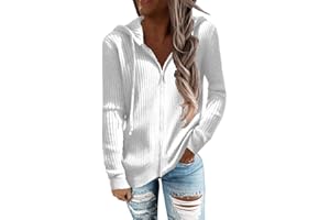 GRMLRPT Sweat à Capuche Légere Femme Blouson Zippé Femme Veste de Sport Cardigan Manches Longues Veste Automne et Hiver Casual Outdoor Basic