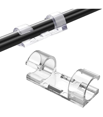 Fermacavi Adesivi Trasparenti - 70 Pezzi Per Organizzare Cavi In Casa E Ufficio