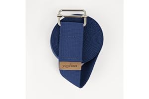 ‎YOGABOX Yogabox Yogagurt Asana Belt Made in Germany aus 100% Baumwolle, Schiebeschnalle aus Metall, Anfänger & Fortgeschrittene