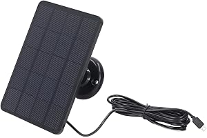 Yosoo Health Gear 4W Solpanelsladdare, Utomhussolenergi för Säkerhetskamera med Mikro-USB-portar