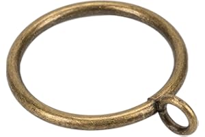 Curtain Rings with Eyelet for Curtain Rods 50mm Inner Diameter Metal Drapery Eyelet Curtain Rings 24 Pcs Bronze TXZWJZ