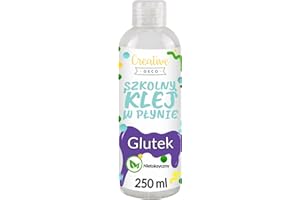 ‎CREATIVE DECO Creative Deco Przezroczysty Klej do Slime i Aktywator | 250ml | Płynny Klej do Szkoły i Prac Plastycznych | Nietoksyczny | Zmywalny | Wysoka wydajność | Idealny do Projektów Artystycznych