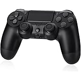 Powerextra Replacement PS 4 Game Controller compatible for PS 4 /PS 4 Pro/PC/Phone/Ipad,Black PS 4 Bluetooth Game Controller