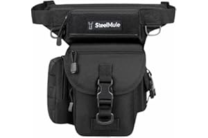 STEELMULE Steel Mule Bolsa Riñonera Pierna - Bolsa Pierna Moto, Riñonera Moto, Táctical Militar Impermeable Multifuncional Pierna con Correas Ajustables 94-140 CM Longitud