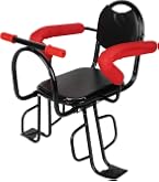 Siège Vélo Enfant Arrière Auvstar – Avec Dossier, Barrières, Repose-pieds, Mode Assis/allongé, Noir, Dès 5 Ans