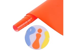 Tintnut Orang Puff Vinyl Heat Transfer - 10 inches x 6ft 3D Neon Orange Puff HTV Roll Heat Transfer Vinyl Foaming Puffy Iron on Vinyl for T-Shirts DIY Compatible with Cricut or Silhouette Cameo