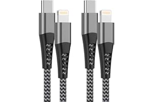 YEONPHOM Cable iPhone USB C 1M+2M[Apple MFi Certificado], Cable iPhone Carga Rapida Cable USB C a Lightning Nylon Cable iPhone USB C Cargador para iPhone 14 13 12 11 XR